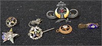 Eastern Star, Masonic,  Shrine pins