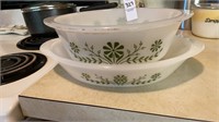 Vintage - Glasbake dishes- bowl & divided