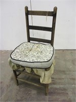 Wooden Chair w/ Padded Seat
