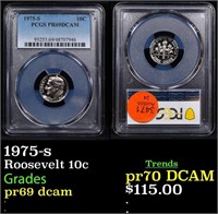 Proof PCGS 1975-s Roosevelt Dime 10c Graded pr69 d