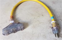 Short Extension Cord with Three Receptacles
