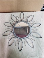 Metal sunburst mirror