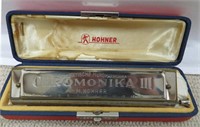 M. Hohner Chromonica II harmonica & case