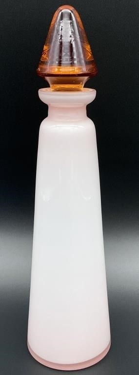 Encased Art Glass Bottle With Stopper