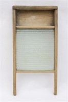 Antique Wood and Glass Washboard