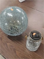 Solar gazing ball and solar glass jar light