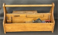 Wood Toolbox and Contents
