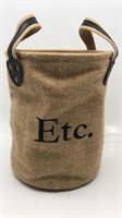 "etc." Burlap Bag