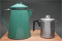 Vtg Coffee Pots- Century Aluminum & Enamelware (2)