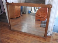 Maple Frame Hanging Dresser Mirror