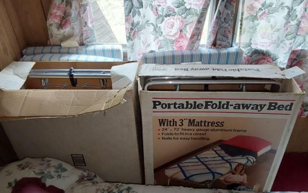 2 FOLDAWAY BEDS AND MATTRESSES