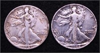 TWO WALKING HALF DOLLARS