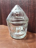 Large Antique Glass Apothecary Jar With Lid