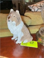 SANDICAST COLLIE DOG STATUE 9 IN TALL