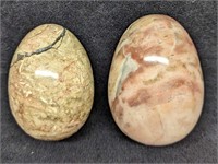Pink Microcline Feldspar Egg & Ocean Jasper Egg