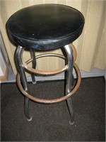 BIN- Vintage Barstool w/ Black Seat