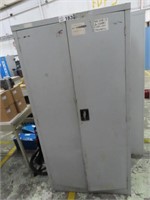 Steel 2 Door Cabinet & approx. 50 Small Parts Tubs