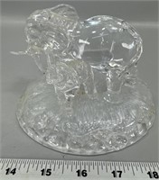 Glass elephant sculpture 
Chipped tine