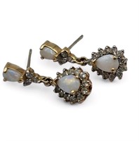 Madison Horn's 14k Gold, Opal, & Diamond Earrings