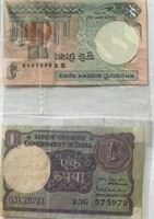 India 1 Rupee & Bangladesh 2 Tanka