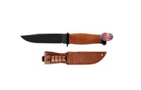 Ka-bar Leather Handle Mark I Hunting Knife