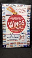 Vintage "Wings Kings Cigarettes framed metal sign