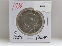1935 90% Silver Peace $1 Dollar