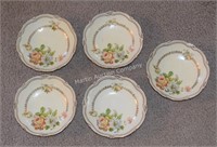 (L) Lot of 5 Hand Painted China Berry Bowls