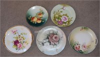 (L) Lot of 5 Hand Painted China Plates