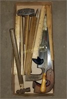 Vintage Specialty Wood Working Saws & Rulers Lot