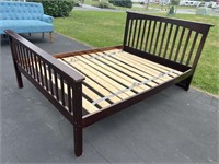 Full Size Wooden Bed Frame w/Slats VERY NICE!