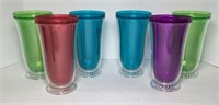 Colorful Plastic Footed Cups