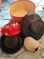 Hat box w/hats