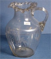 Victorian glass water jug