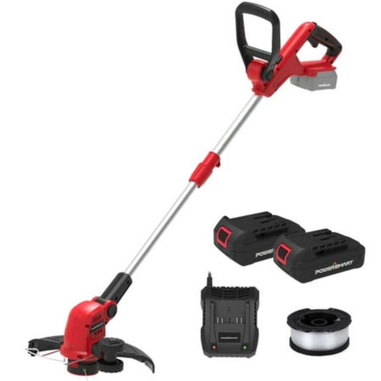 12  PowerSmart 20V 12 Cordless String Trimmer  2Ah