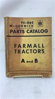 Farmall tractor A & B parts catalog TC – 26C