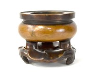 Chinese Bronze Burner with Stand