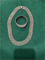 Silver fashion necklace, silver
