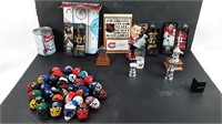 Hockey: 30 mini casques, fig Beliveau, bâton Price