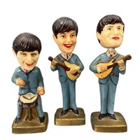 3 Vintage Beatle Bobble Heads