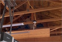 Contents on right side of rafters in garage