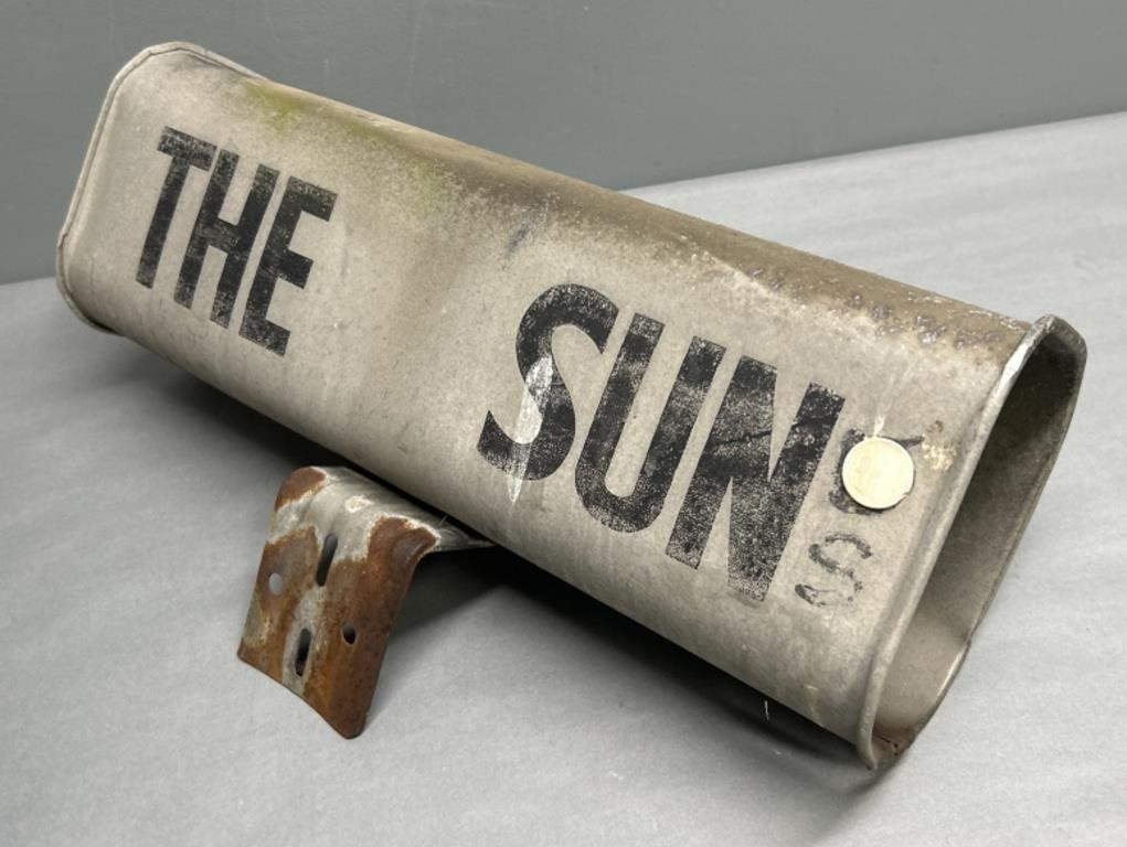 Vintage The Sun Newspaper Mailbox