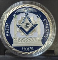 Freemason challenge coin