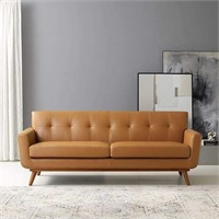 Modway Engage Sofa in Top-Grain Leather- Damaged