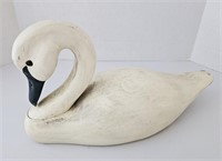 Vintage Hand Crafted Wooden Swan Decoy #4