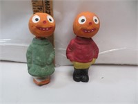 2 Vintage Halloween Bisque? Candy Containers