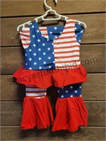 Bell Bottom 4th Of July Set SZ 12/24 Months