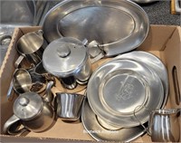Box kitchen stainless steel - teapots, platters,