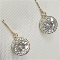 $1440 14K  Moissanite(2.4ct) Earrings