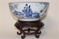 18th Century Qianlong Blue & White Bowl